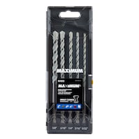 Forets polyvalents MAXIMUM multi-construction en carbure, pour bois, métal, plastique, maçonnerie, paq. 5 Front_Flat