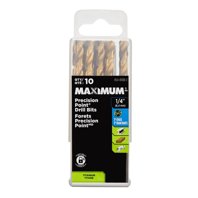 MAXIMUM Precision Point 7Edge Titanium Drill & Drive Set for Wood