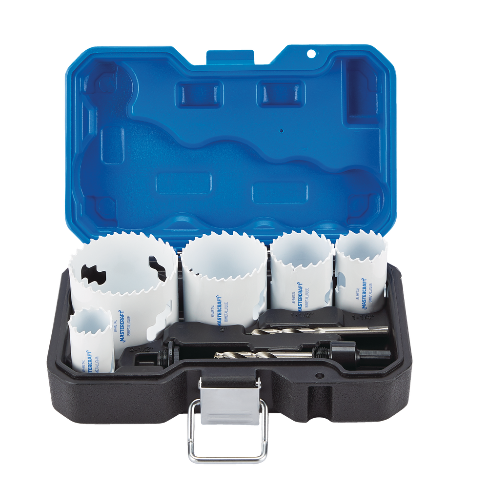 Mastercraft BiMetal Hole Saw Set for Wood, Plastic, Drywall, Metal, 9pc Canadian Tire