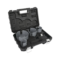 MAXIMUM Carbide Tipped Hole Saw Set for HVAC and Plumbing, 8-pc Front_Angled_Right