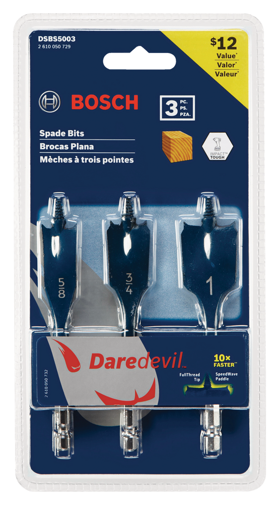 Bosch Daredevil 12 Piece Spade Bit Drill Bit Set