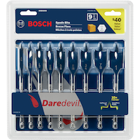 Bosch Daredevil™ Spade Drill Bit Set for Wood, 9-pc Front_Flat