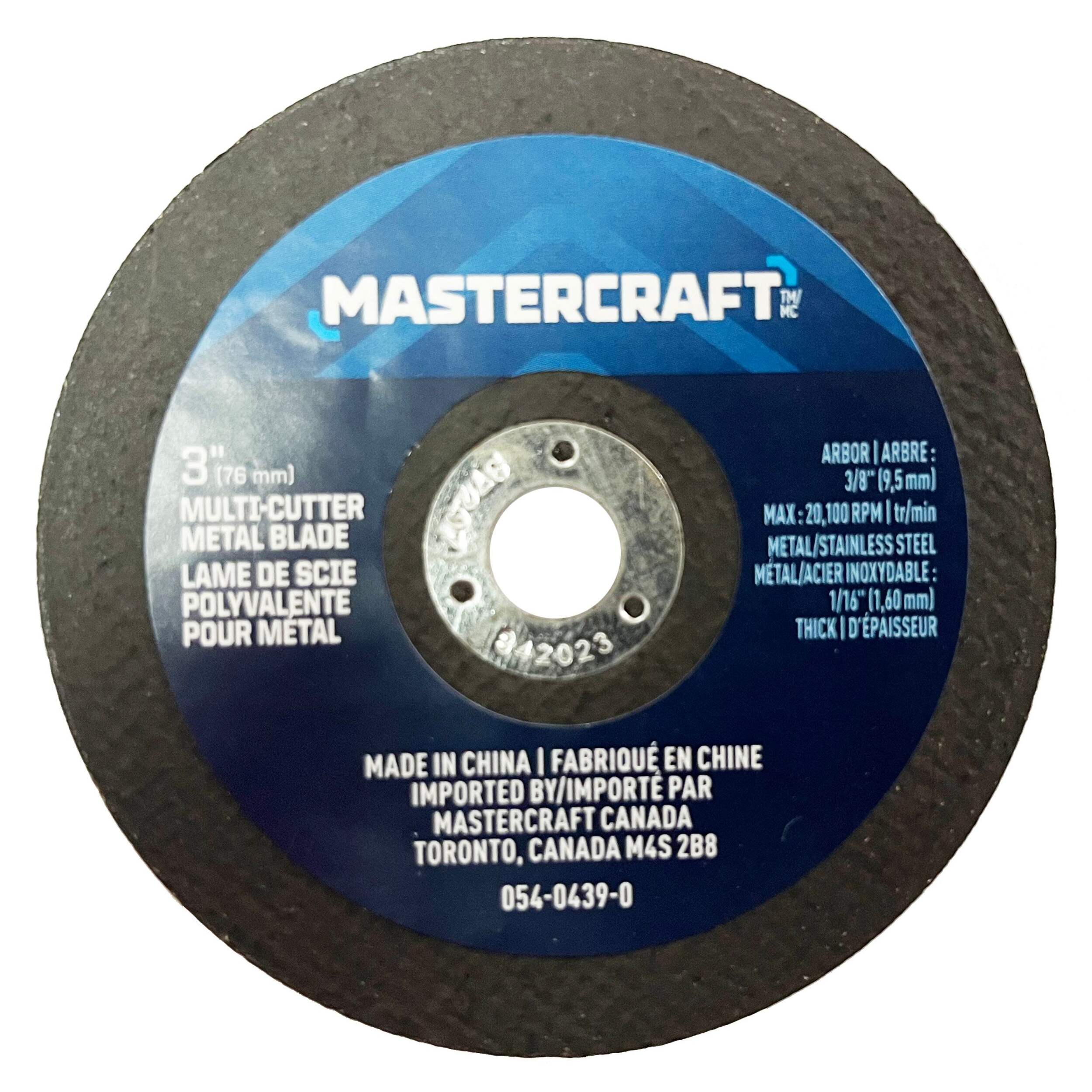 Mastercraft Multicutter Metal Blade, 3-in Front_Flat