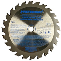 Mastercraft 4.5-in 24T Wood Cutting Circular Saw Blade, For Wood Front_Flat