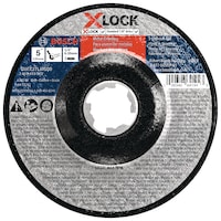 Bosch X-Lock Small Angle Grinder Metal Grinding Wheel, T27, 5-in x 1/4-in Front_Flat