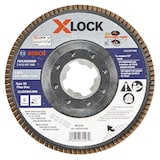 Disque à lamelle Bosch X-Lock pour meuleuse de petit angle, T29, 5 po, grain 80 Front_Flat