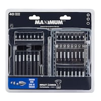 MAXIMUM Impact Ready Carbide Assorted Screwdriver Bit Set, 40-pc Front_Flat