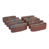 Mastercraft 3 x 21-in Aluminum Oxide Sanding Belts for Wood, Metal, 10-pk Composite_or_Mixed