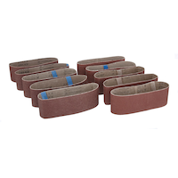 Mastercraft 3 x 21-in Aluminum Oxide Sanding Belts for Wood, Metal, 10-pk Composite_or_Mixed