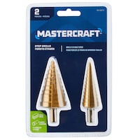 Mastercraft Titanium-Nitride Coated Step Drill Set for Metal & Plastic, 2-pc Front_Flat
