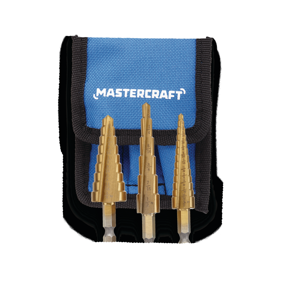 Mastercraft TitaniumNitride Coated Step Drill Bit Set for Metal
