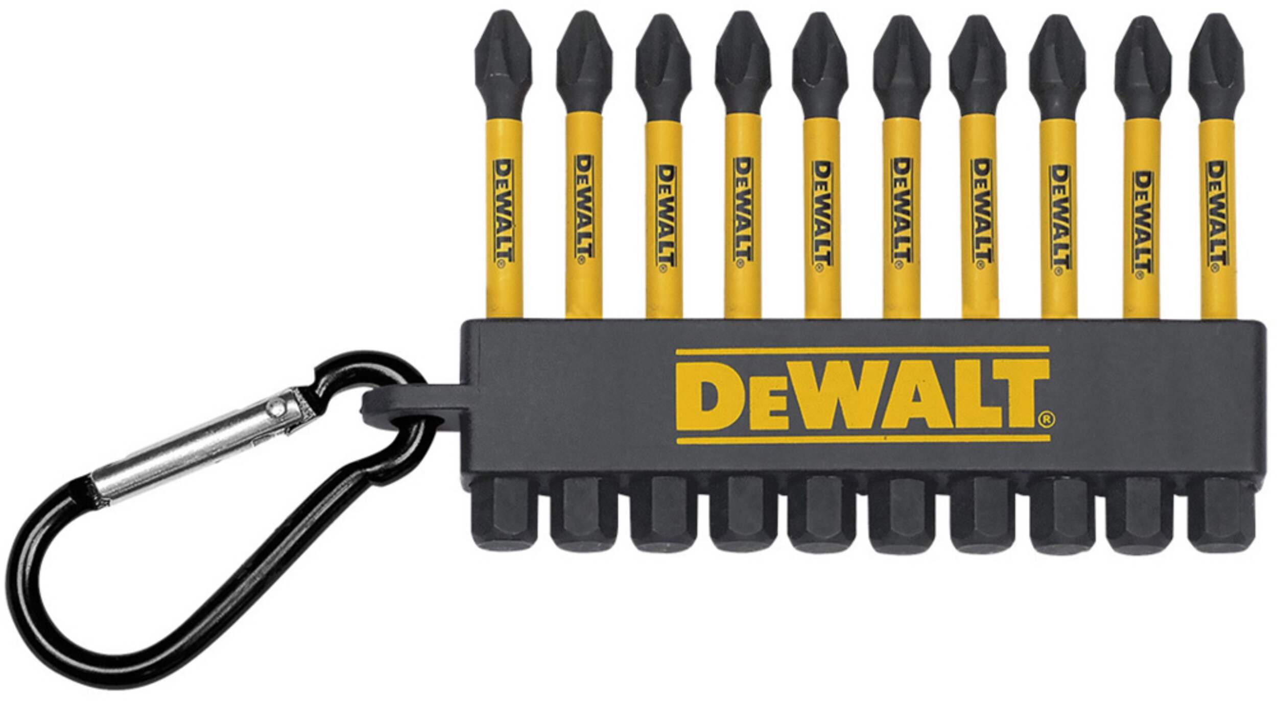 Embouts de vis à tête cruciforme PH2 avec mousqueton DEWALT DWA2SQ2IRCARC Flex Torq, 2 po, paq. 10 Overhead_Flat