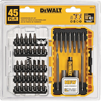 DEWALT DW2166 Magnetic Assorted Screwdriver Bit Set, 45-pc Front_Flat