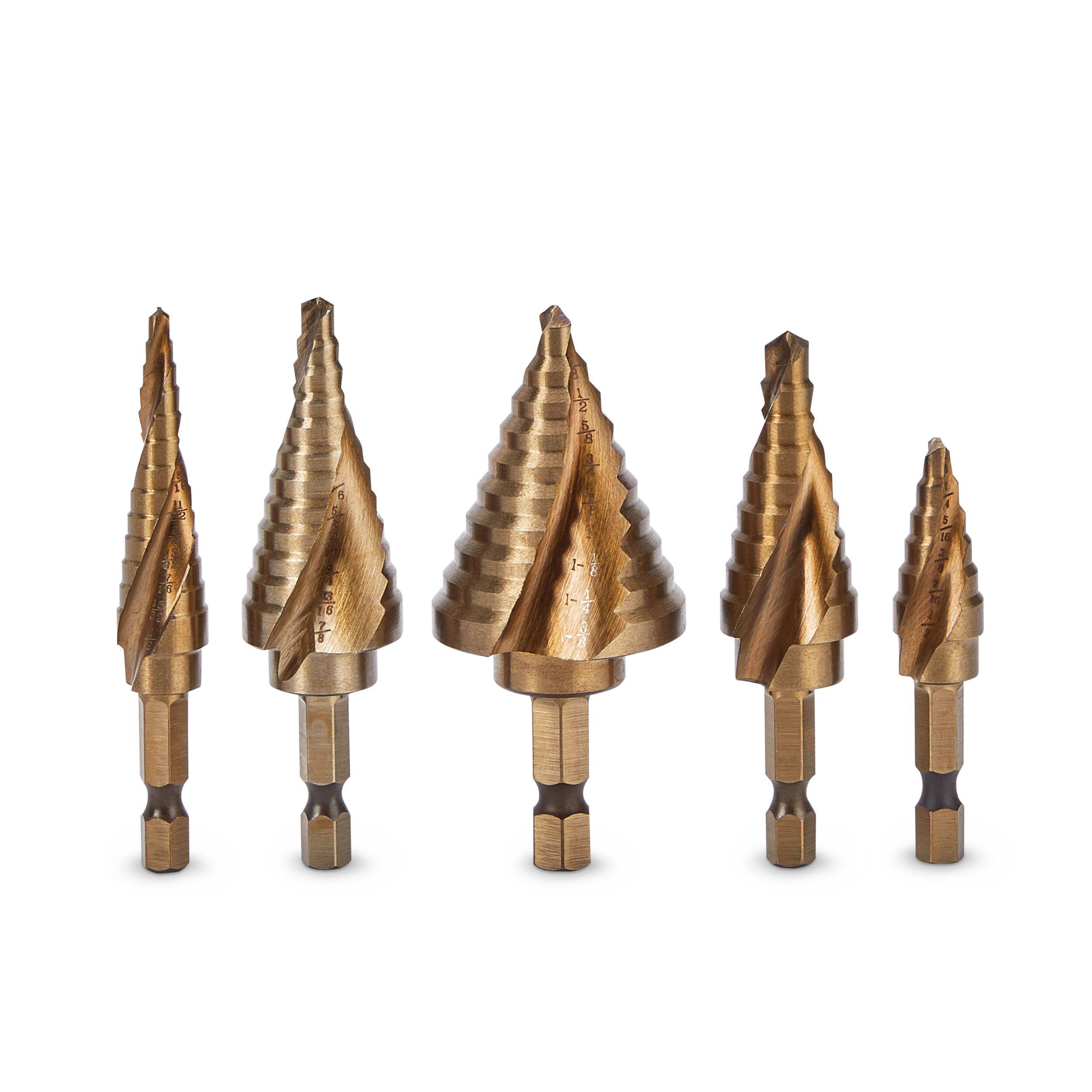 Cobalt step drill bit shop set