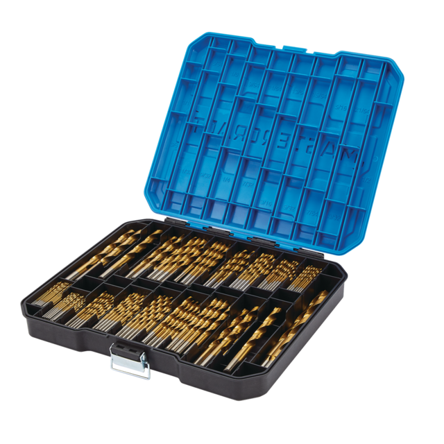 Mastercraft Titanium Drill Bit Set for Wood, Metal, Plastic, 300pc