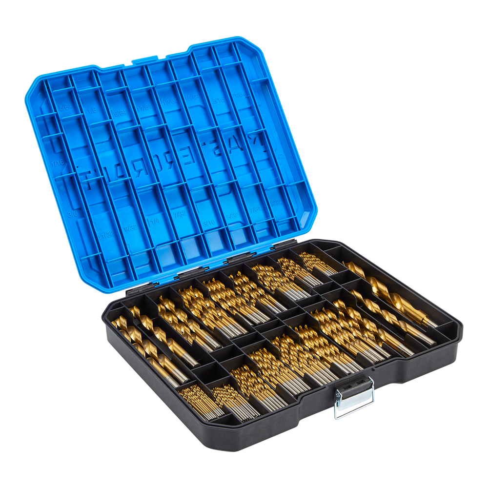 Mastercraft Titanium Drill Bit Set for Wood, Metal, Plastic, 300pc