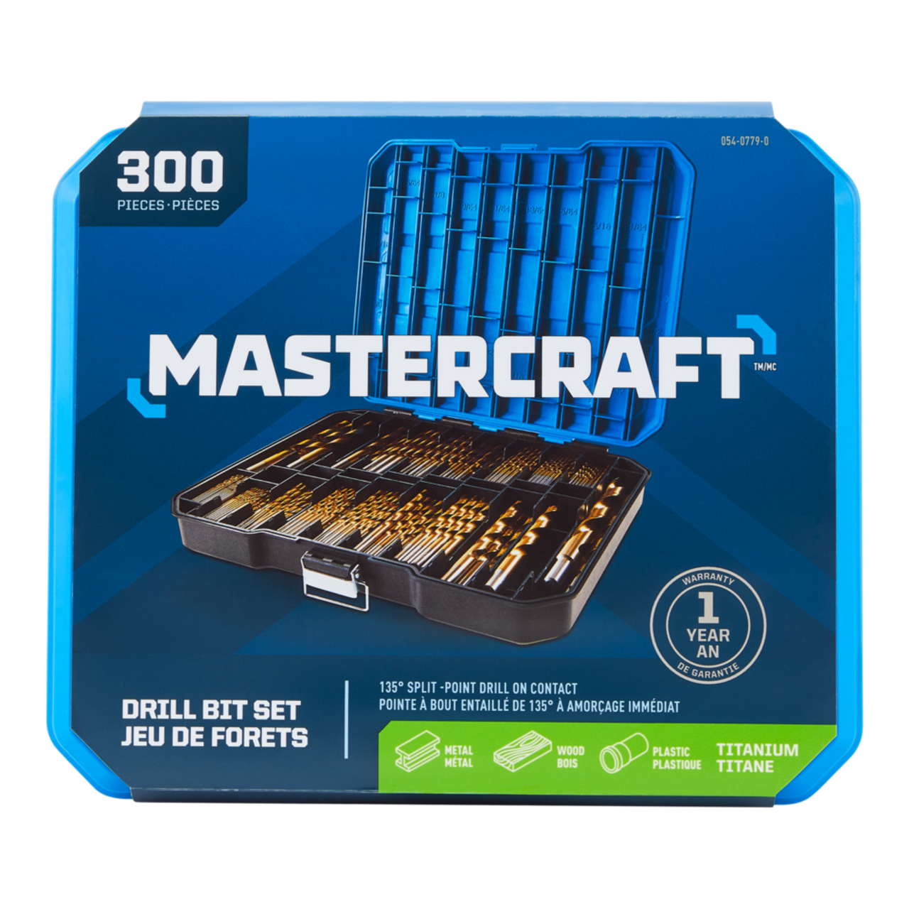 Forets Mastercraft en acier rapide pour bois, métal, plastique, 1