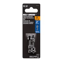 MAXIMUM SQ2 Square Mag-Collar Screwdriver Bit, 2-in, 2-pk