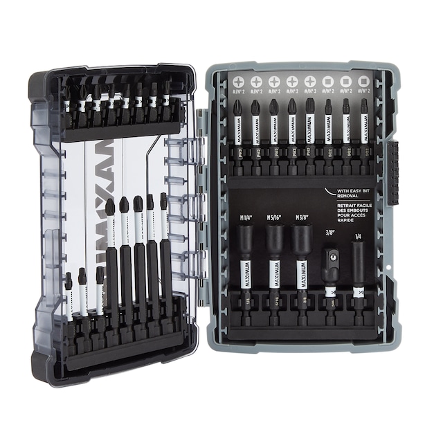 MAXIMUM Impact Carbide Assorted Screw & Nut Driver Bit Set