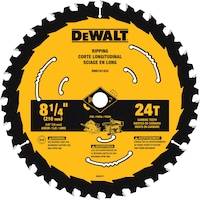 DEWALT DWA181424 8-1/4-in 24T Carbide Tipped Circular Saw Blade for Wood Front_Flat