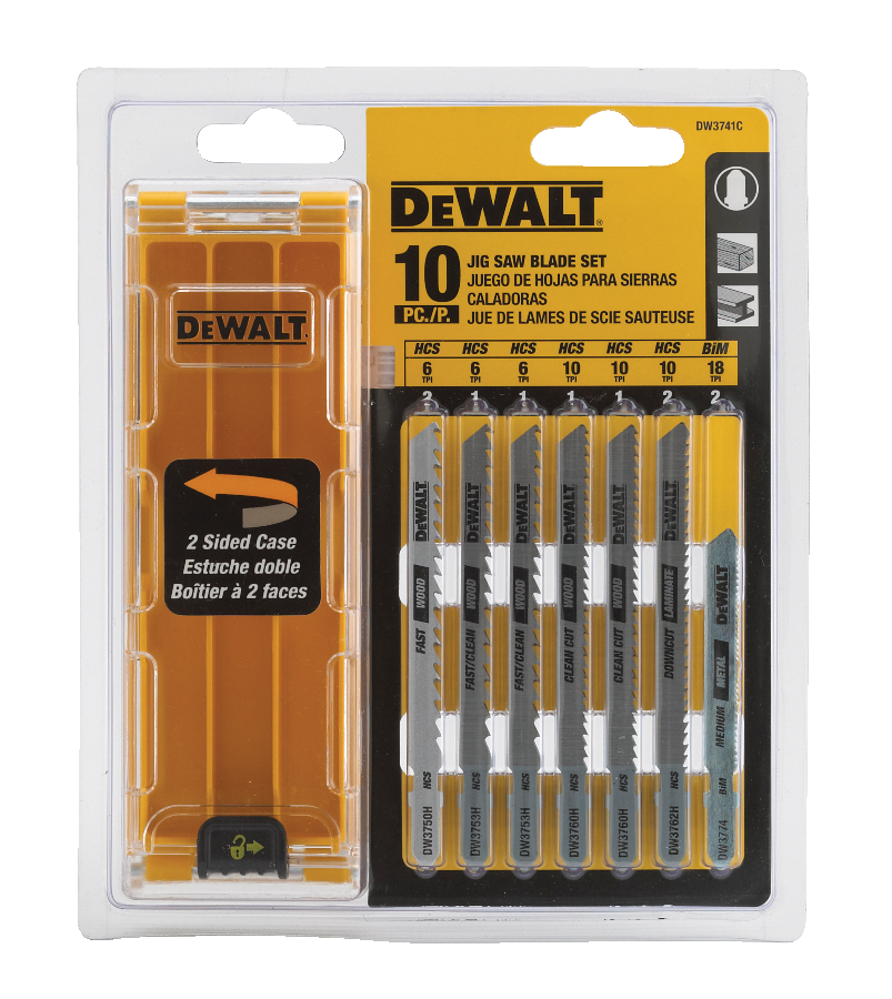 DEWALT TShank Jigsaw Blade Set for Wood, Metal, 10pc Canadian Tire