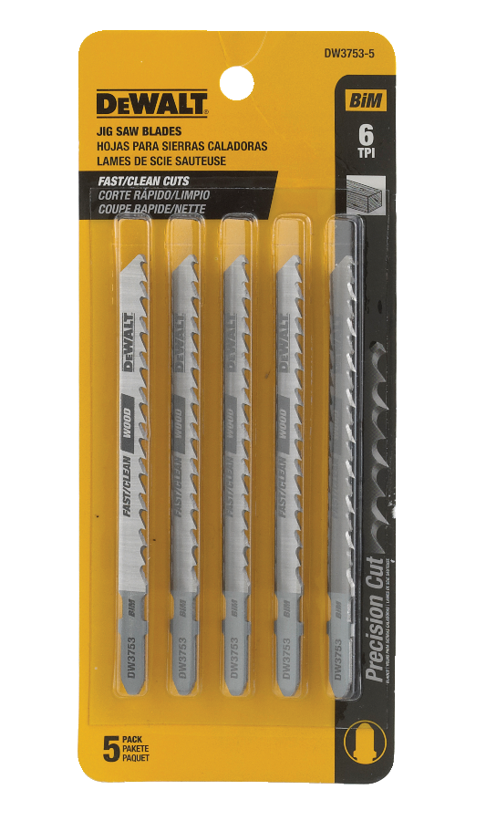 DEWALT TShank Cobalt Jigsaw Blade Set for Wood, 5pc Canadian Tire