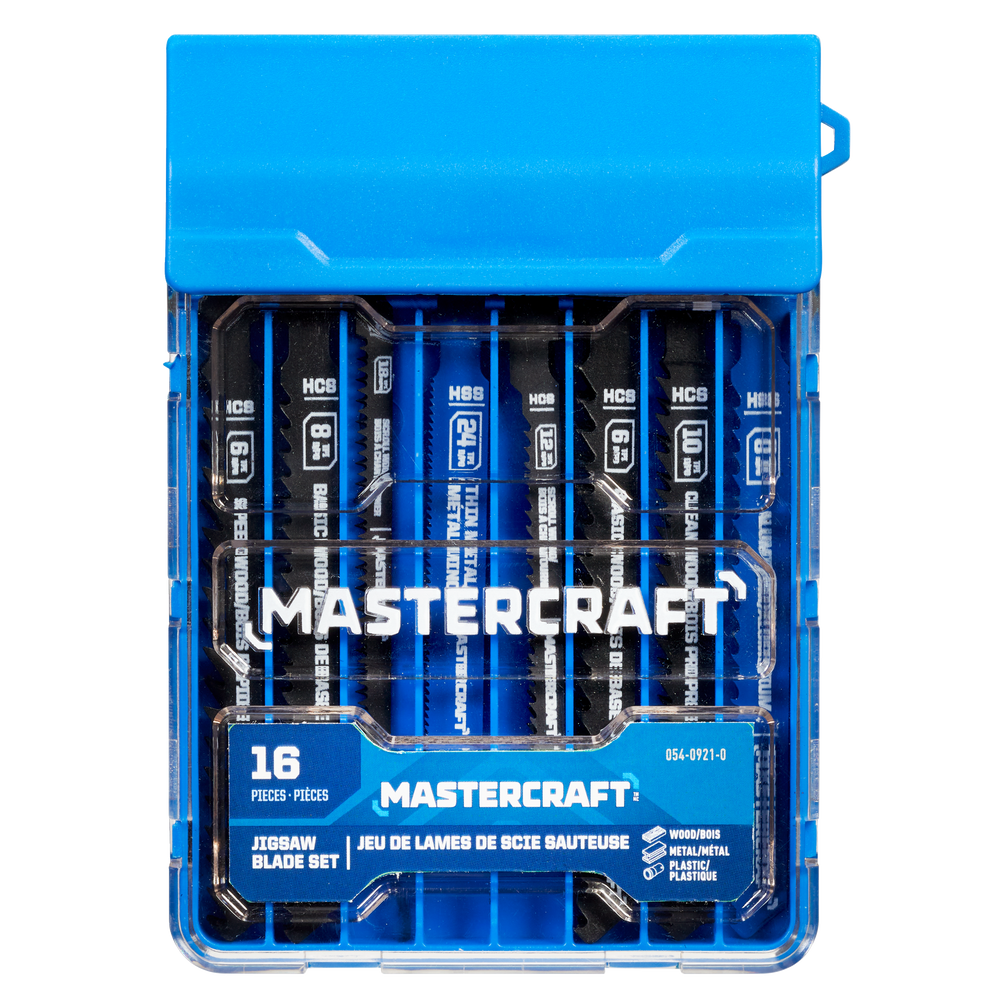 Mastercraft Assorted Carbon Steel Jigsaw Blade Set for Wood, 16pc Canadian Tire