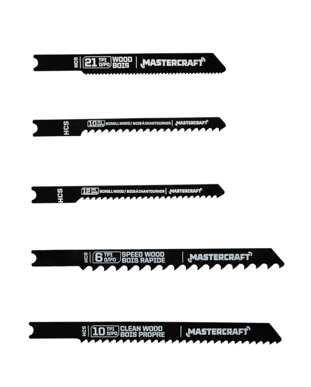 Mastercraft HCS Jigsaw Blade Set for Wood, 5pc Canadian Tire