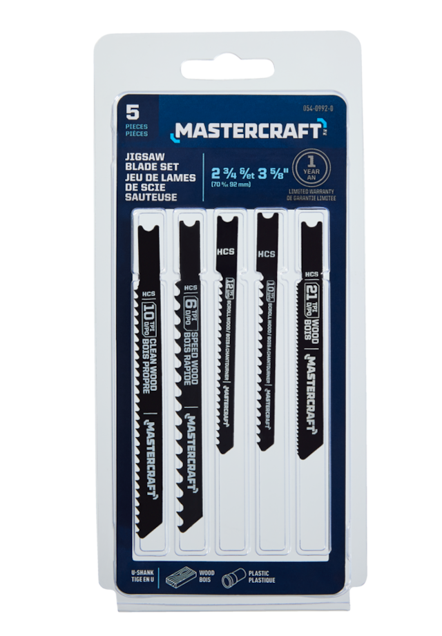 Mastercraft HCS Jigsaw Blade Set for Wood, 5pc Canadian Tire