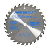 Mastercraft  5-1/2-in 30T Carbide Tipped Circular Saw Blade for Wood Front_Flat