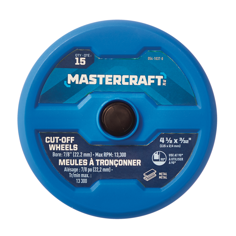 Mastercraft 41/2 x 3/32in Aluminum Oxide Cut off Wheels for Metal, 15