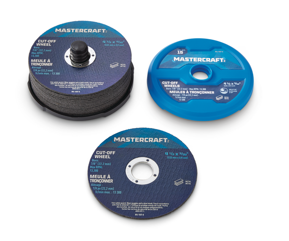 Mastercraft 41/2 x 3/32in Aluminum Oxide Cut off Wheels for Metal, 15