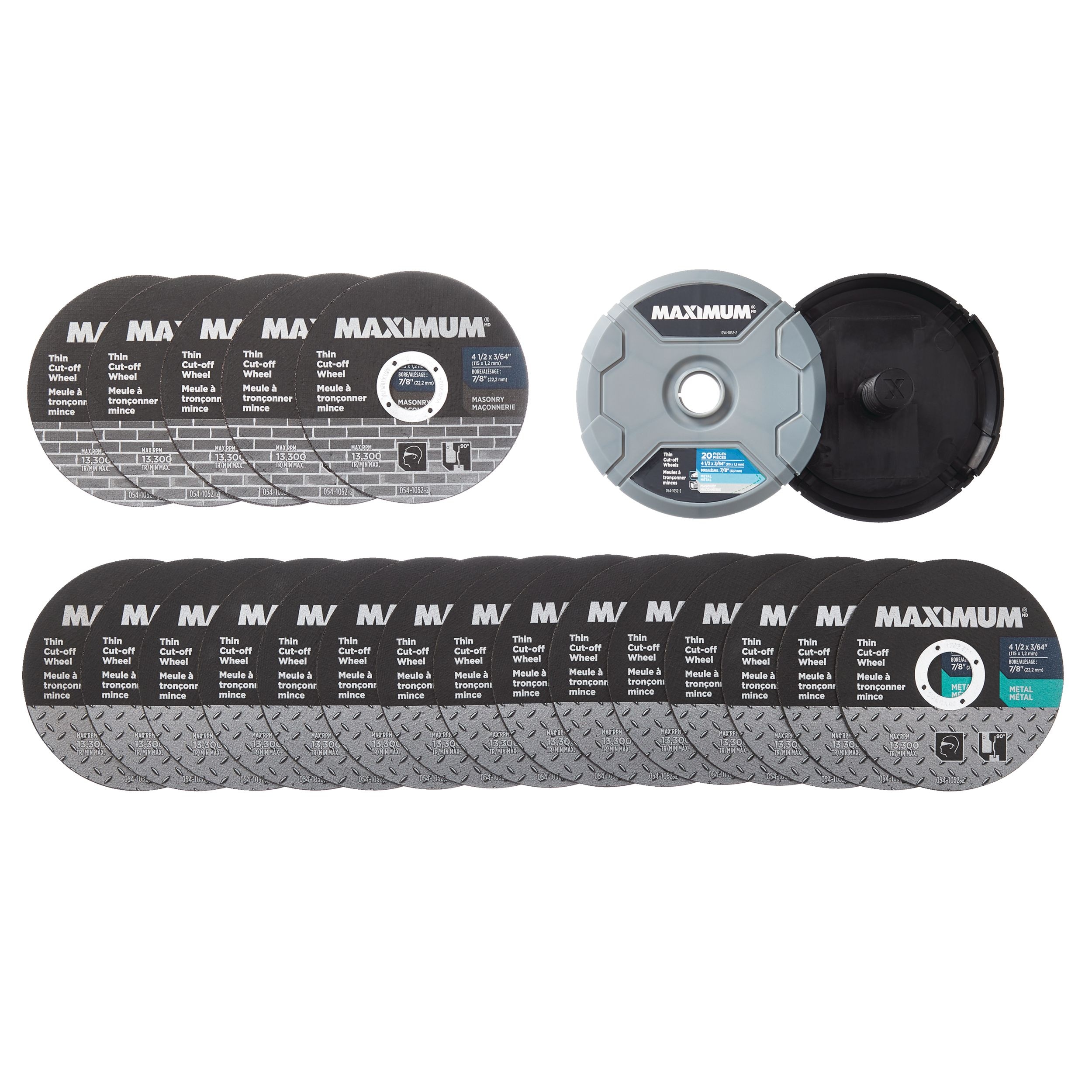 MAXIMUM Thin Cut-Off Wheels For Metal, Masonry, 4-1/2-in, 20-pc