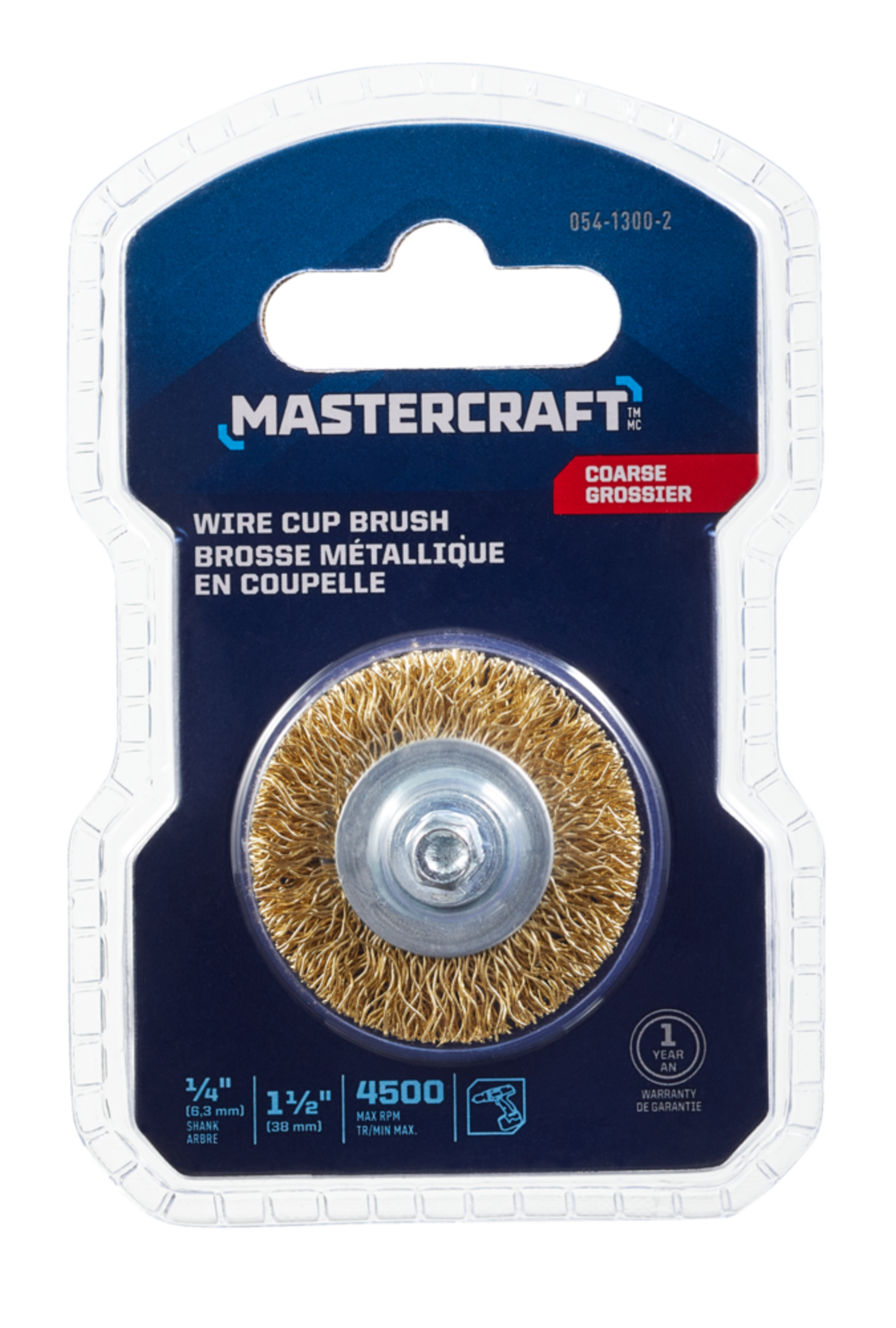Mastercraft Coarse Wire Wheel Brush, 1.5-in Front_Flat