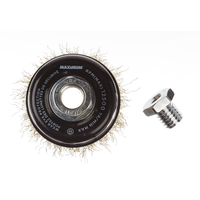 MAXIMUM 3-in Industrial Crimped Cup Brush 5/8"-11 or M10 Arbor