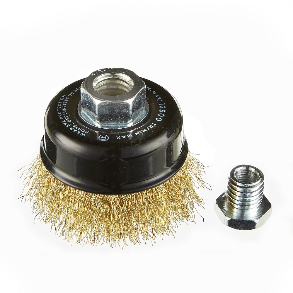 MAXIMUM 3in Industrial Crimped Cup Brush 5/8"11 or M10 Arbor