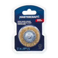 Mastercraft Flat Wire Wheel Brush, Coarse, 2-in Front_Flat