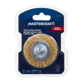 Brosse à fils métalliques circulaire et plate Mastercraft, grossier, 2,5 po Front_Flat