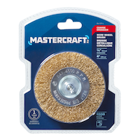 Mastercraft Flat Wire Wheel Brush, Coarse, 4-in Front_Flat