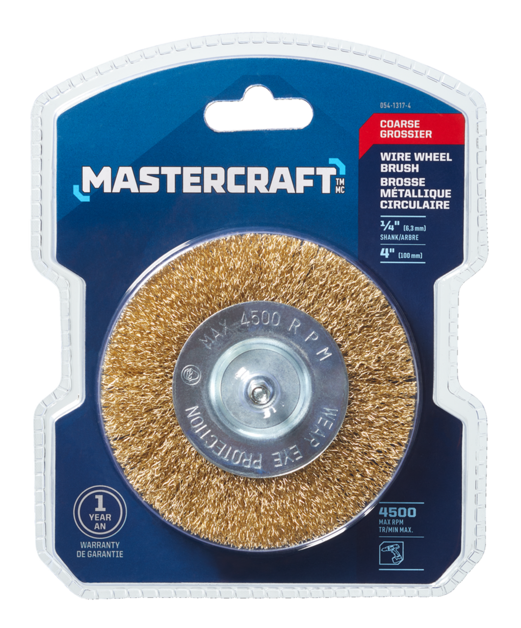 Mastercraft Flat Wire Wheel Brush Coarse 4 in Canadian Tire