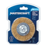 Brosse à fils métalliques circulaire et plate Mastercraft, fin, 4 po Front_Flat