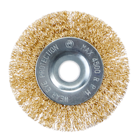 Mastercraft 4-in Carbon Steel Coarse Wire Wheel Brush 1/2-in, 5/8-in Arbor Front_Flat