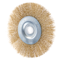 Mastercraft 5-in Carbon Steel Fine Wire Wheel Brush 1/2-in, 5/8-in Arbor Front_Angled_Left