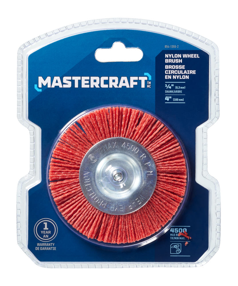 Mastercraft 5-in Steel Coarse Wire Wheel Brush 1/2-in, 5/8-in