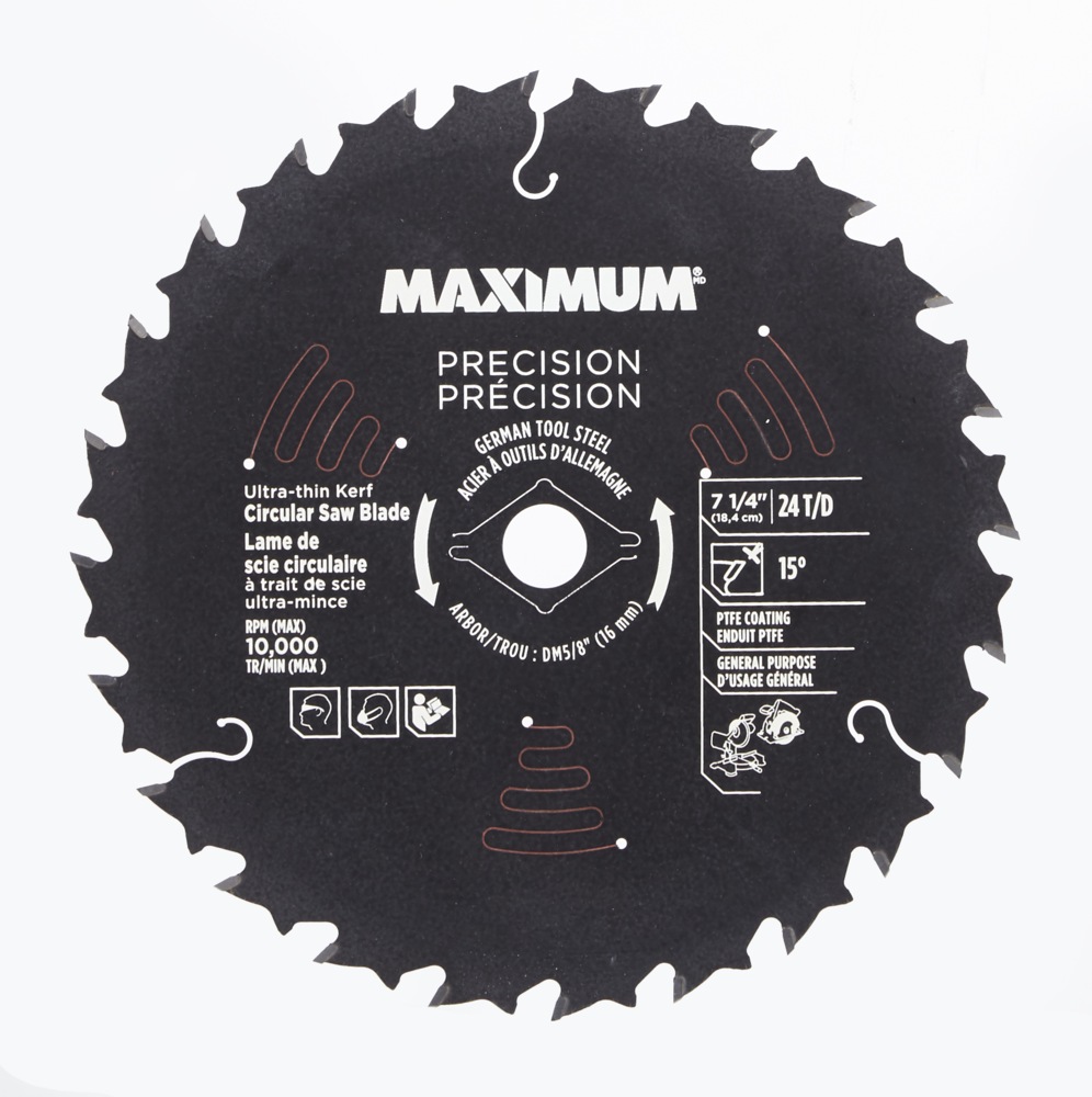 MAXIMUM 71/4in 24T Steel Circular Saw Blade for Wood Canadian Tire