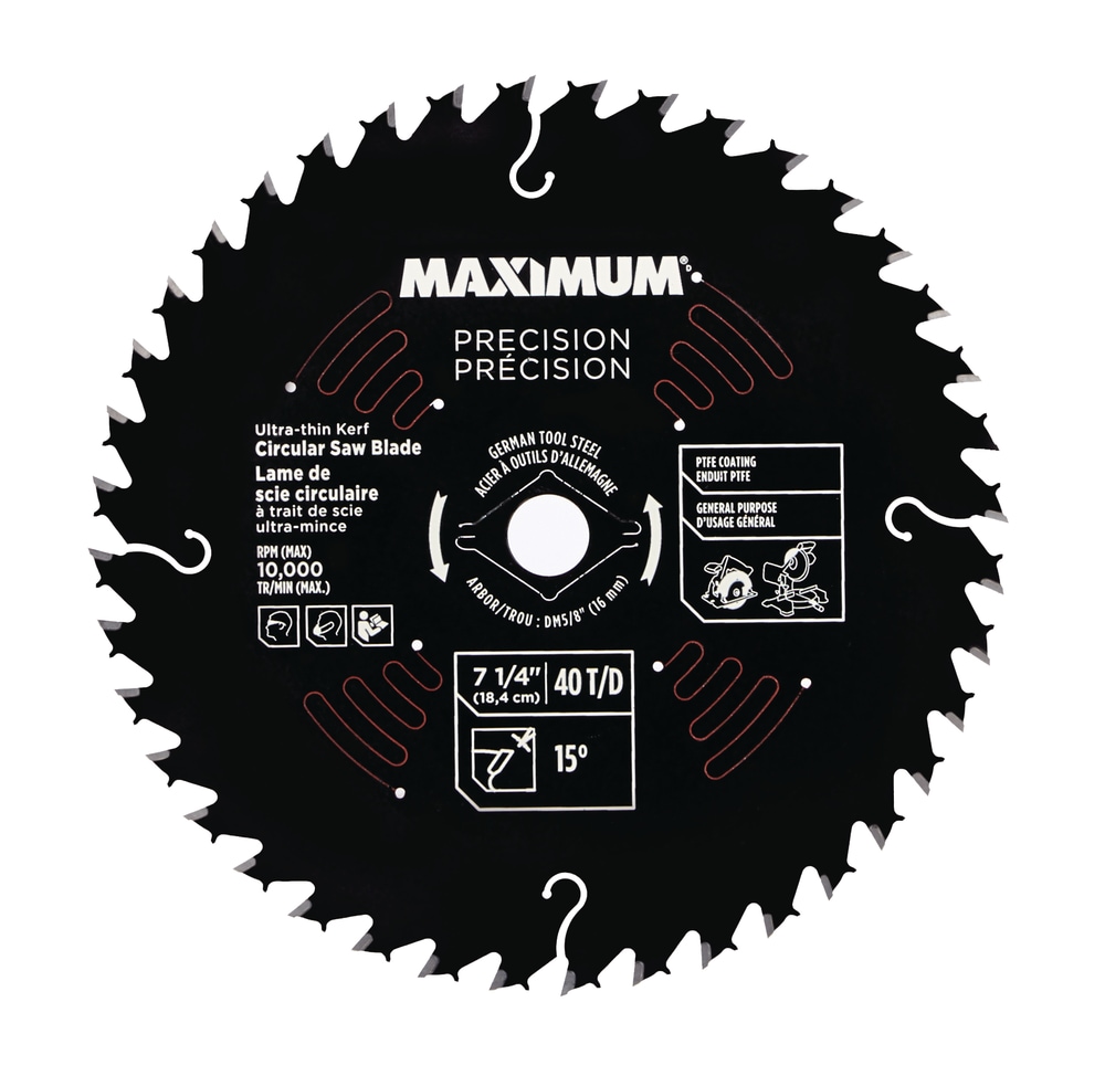 MAXIMUM 71/4in 40T Steel Circular Saw Blade for Wood Canadian Tire