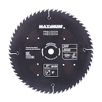 MAXIMUM 10-in 60T Steel Fine Finish Circular Saw Blade for Wood Front_Flat