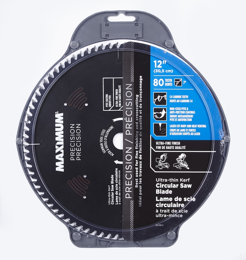 MAXIMUM 12in 80T Steel Fine/Crosscut Circular Saw Blade for Wood