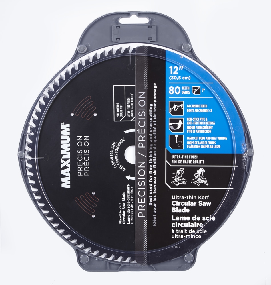 MAXIMUM 12in 80T Steel Fine/Crosscut Circular Saw Blade for Wood