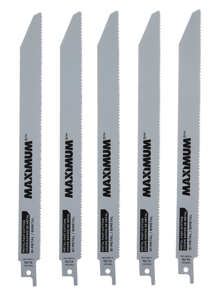 MAXIMUM 6in 10/14T BiMetal Reciprocating Saw Blades with Reusable
